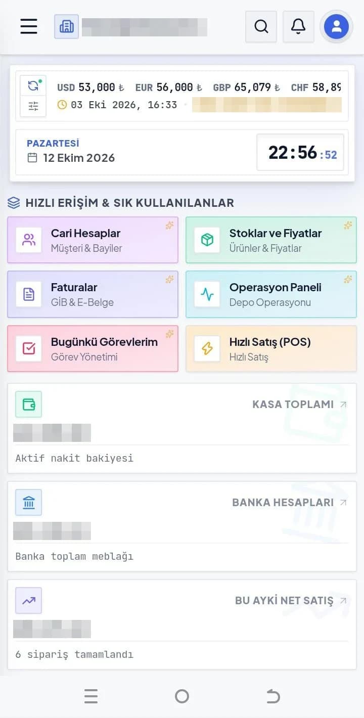 Plasiyo telefon ekranı: Komuta Merkezi